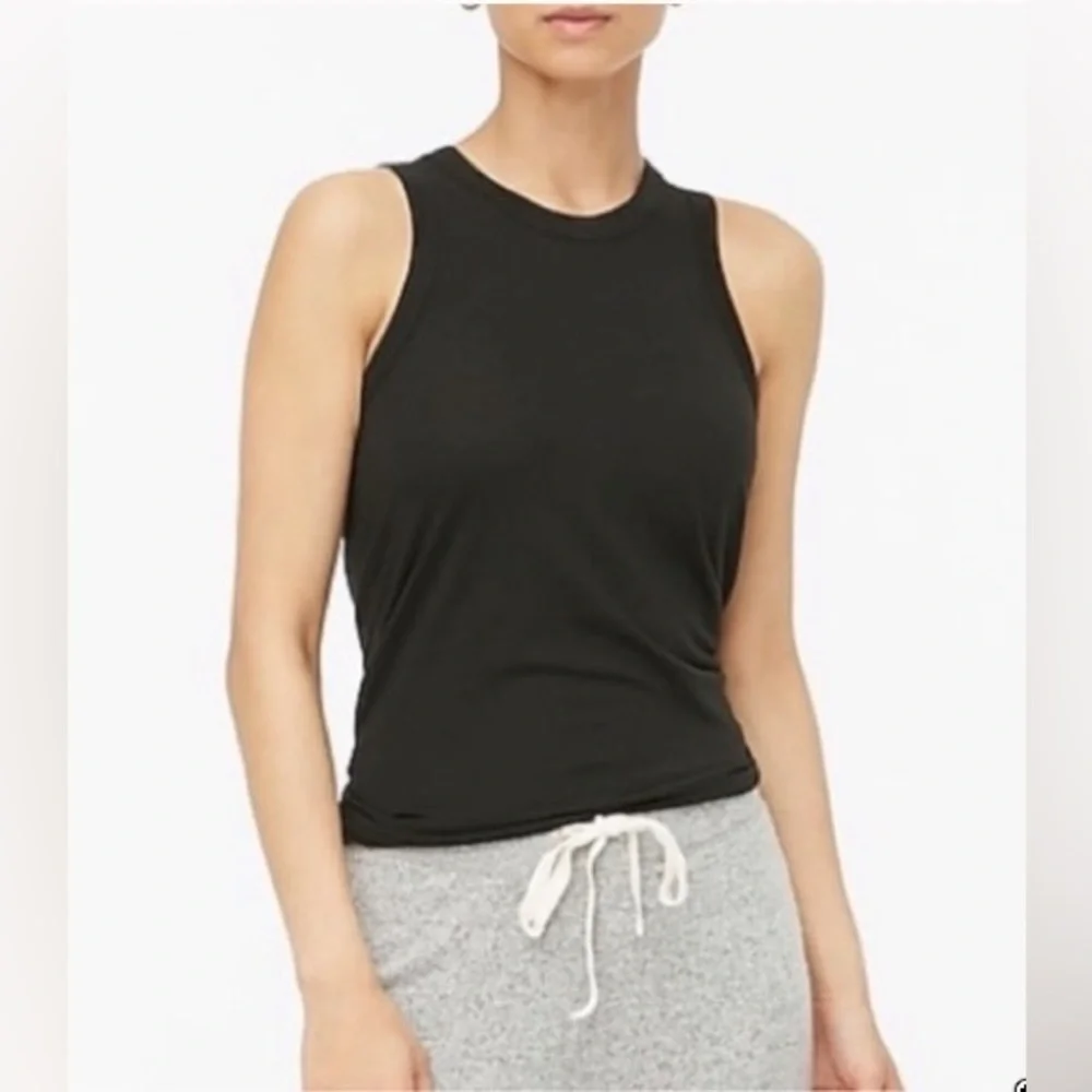 J. Crew Black Tie-Back Tank Top